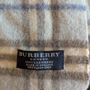 Blue Cashmere Burberry Scarf
